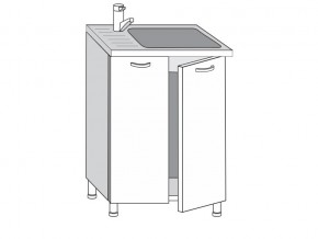 2.60.2мн Шкаф-стол на 600мм под накладную мойку с 2-мя дверцами в Сухом Логу - suhoj-log.magazinmebel.ru | фото