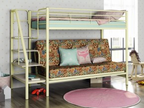 Двухъярусная кровать с диваном Мадлен 3 Слоновая кость-марки в Сухом Логу - suhoj-log.magazinmebel.ru | фото - изображение 1