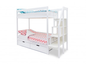Двухъярусная кровать Svogen с ящиками белый в Сухом Логу - suhoj-log.magazinmebel.ru | фото