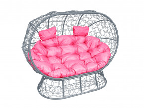 Кокон Лежебока на подставке с ротангом розовая подушка в Сухом Логу - suhoj-log.magazinmebel.ru | фото