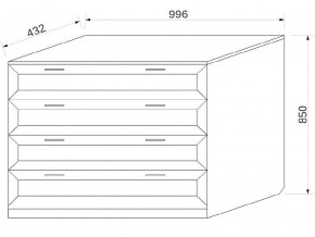 Комод с 4-мя ящиками в Сухом Логу - suhoj-log.magazinmebel.ru | фото
