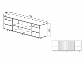 Комодино Moderno-2200 Ф5 в Сухом Логу - suhoj-log.magazinmebel.ru | фото - изображение 4