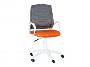Кресло оператора Ирис white стандарт черный/оранжевый в Сухом Логу - suhoj-log.magazinmebel.ru | фото