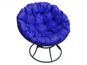 Кресло Папасан без ротанга синяя подушка в Сухом Логу - suhoj-log.magazinmebel.ru | фото