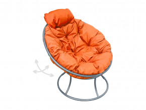 Кресло Папасан мини пружинка без ротанга оранжевая подушка в Сухом Логу - suhoj-log.magazinmebel.ru | фото