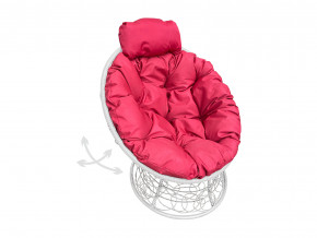 Кресло Папасан мини пружинка с ротангом красная подушка в Сухом Логу - suhoj-log.magazinmebel.ru | фото