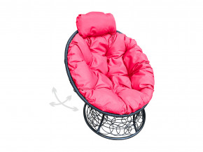 Кресло Папасан мини пружинка с ротангом розовая подушка в Сухом Логу - suhoj-log.magazinmebel.ru | фото