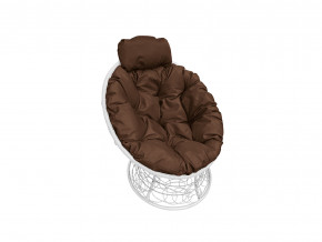 Кресло Папасан мини с ротангом коричневая подушка в Сухом Логу - suhoj-log.magazinmebel.ru | фото