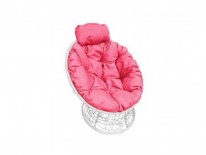 Кресло Папасан мини с ротангом розовая подушка в Сухом Логу - suhoj-log.magazinmebel.ru | фото