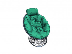 Кресло Папасан мини с ротангом зелёная подушка в Сухом Логу - suhoj-log.magazinmebel.ru | фото