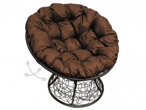 Кресло Папасан пружинка с ротангом коричневая подушка в Сухом Логу - suhoj-log.magazinmebel.ru | фото