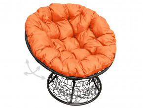 Кресло Папасан пружинка с ротангом оранжевая подушка в Сухом Логу - suhoj-log.magazinmebel.ru | фото