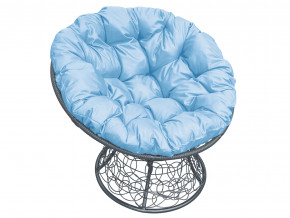Кресло Папасан с ротангом голубая подушка в Сухом Логу - suhoj-log.magazinmebel.ru | фото