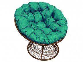 Кресло Папасан с ротангом зелёная подушка в Сухом Логу - suhoj-log.magazinmebel.ru | фото