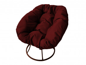 Кресло Пончик без ротанга бордовая подушка в Сухом Логу - suhoj-log.magazinmebel.ru | фото - изображение 1