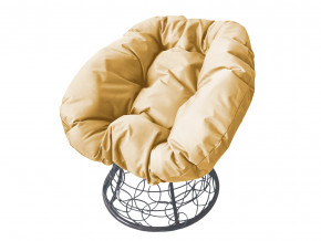 Кресло Пончик с ротангом бежевая подушка в Сухом Логу - suhoj-log.magazinmebel.ru | фото