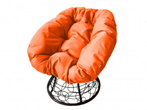 Кресло Пончик с ротангом оранжевая подушка в Сухом Логу - suhoj-log.magazinmebel.ru | фото