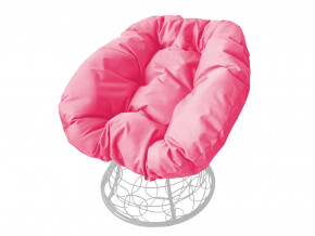 Кресло Пончик с ротангом розовая подушка в Сухом Логу - suhoj-log.magazinmebel.ru | фото