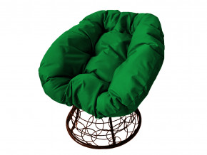 Кресло Пончик с ротангом зелёная подушка в Сухом Логу - suhoj-log.magazinmebel.ru | фото