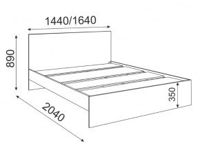 Кровать 1600 Осло модуль 4 с ящиками Дуб золото в Сухом Логу - suhoj-log.magazinmebel.ru | фото - изображение 2