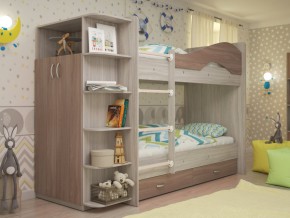 Кровать 2-х ярусная Мая с ящиками и шкафом на латофлексах шимо в Сухом Логу - suhoj-log.magazinmebel.ru | фото