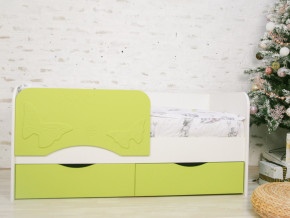 Кровать Бабочка белый/салатовый софт в Сухом Логу - suhoj-log.magazinmebel.ru | фото