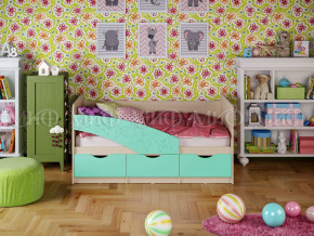 Кровать Бабочки 1600 Бирюза матовая в Сухом Логу - suhoj-log.magazinmebel.ru | фото