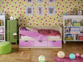 Кровать Бабочки 1600 Сиреневый металлик в Сухом Логу - suhoj-log.magazinmebel.ru | фото