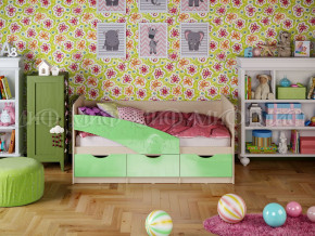 Кровать Бабочки 1800 Салатовый металлик в Сухом Логу - suhoj-log.magazinmebel.ru | фото