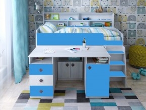 Кровать чердак Малыш-5 винтерберг-голубой в Сухом Логу - suhoj-log.magazinmebel.ru | фото