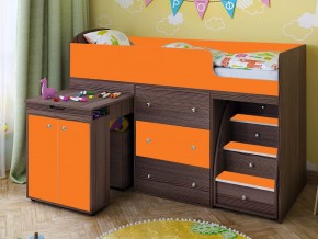 Кровать чердак Малыш 70х160 бодега-оранжевый в Сухом Логу - suhoj-log.magazinmebel.ru | фото