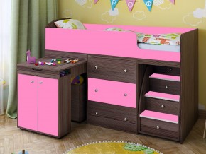 Кровать чердак Малыш 80х180 бодега-розовый в Сухом Логу - suhoj-log.magazinmebel.ru | фото