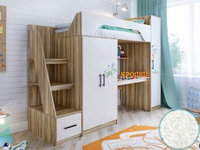 Кровать чердак Тея с пеналом с фасадом для рисования феритейл в Сухом Логу - suhoj-log.magazinmebel.ru | фото