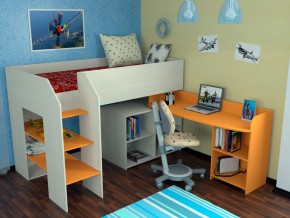 Кровать чердак Теремок 2 Оранжевый в Сухом Логу - suhoj-log.magazinmebel.ru | фото - изображение 2