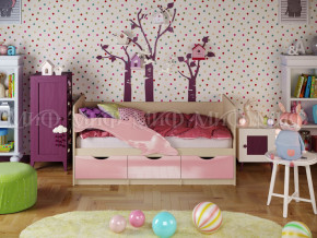 Кровать Дельфин-1 1600 Розовый металлик в Сухом Логу - suhoj-log.magazinmebel.ru | фото
