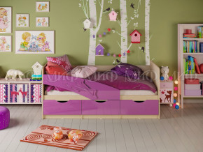 Кровать Дельфин 1600 Фиолетовый металлик в Сухом Логу - suhoj-log.magazinmebel.ru | фото