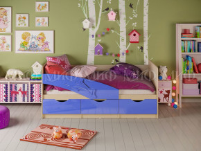 Кровать Дельфин 1600 Синий металлик в Сухом Логу - suhoj-log.magazinmebel.ru | фото