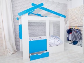 Кровать детская Теремок с ящиком лазурь в Сухом Логу - suhoj-log.magazinmebel.ru | фото