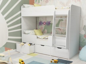 Кровать двухъярусная Малыш двойняшка белый в Сухом Логу - suhoj-log.magazinmebel.ru | фото