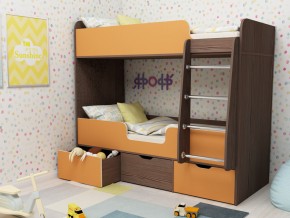Кровать двухъярусная Малыш двойняшка бодега-оранжевый в Сухом Логу - suhoj-log.magazinmebel.ru | фото