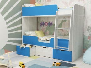 Кровать двухъярусная Малыш двойняшка винтерберг-голубой в Сухом Логу - suhoj-log.magazinmebel.ru | фото