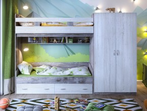 Кровать двухъярусная Юта 2 со шкафом в Сухом Логу - suhoj-log.magazinmebel.ru | фото