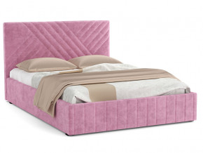 Кровать Гамма 1400 с основанием велюр тенерифе розовый в Сухом Логу - suhoj-log.magazinmebel.ru | фото
