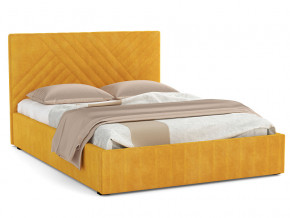Кровать Гамма 1600 с основанием велюр тенерифе куркума в Сухом Логу - suhoj-log.magazinmebel.ru | фото
