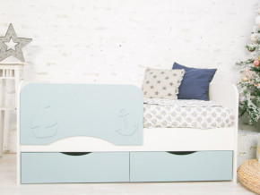 Кровать Кораблик белый/голубой софт в Сухом Логу - suhoj-log.magazinmebel.ru | фото