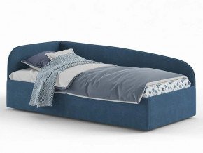 Кровать мягкая Денди на латах рогожка синяя в Сухом Логу - suhoj-log.magazinmebel.ru | фото