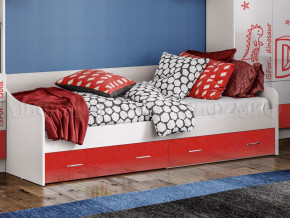 Кровать с ящиками Вега Алфавит Красный в Сухом Логу - suhoj-log.magazinmebel.ru | фото