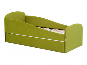 Кровать с ящиком Letmo оливковый (велюр) в Сухом Логу - suhoj-log.magazinmebel.ru | фото