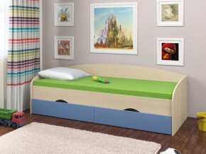 Кровать Соня 2 дуб молочный-голубой в Сухом Логу - suhoj-log.magazinmebel.ru | фото