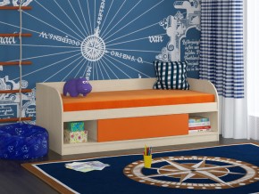 Кровать Соня 4 дуб молочный-оранжевый в Сухом Логу - suhoj-log.magazinmebel.ru | фото
